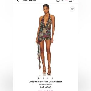Jaded London Cindy Plunge Mini Dress